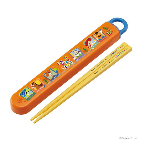 ケースは指で引き出すスライド式で衝撃に強く壊れにくい！フタの本体からの抜け落ちを防ぐストッパー付きです。おハシには名前を書けるスペース付き。ケース用の名前シールも付いてます。【仕様】サイズ：約195×27×15mm材質：AS樹脂、ポリプロピ...