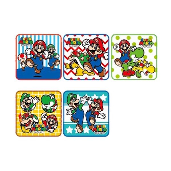 他サイト： スーパーマリオ　ミニタオル　5枚組　マリオワールド柄　[No.4505001900]　新入学文具　[M便 1/2]の商品画像