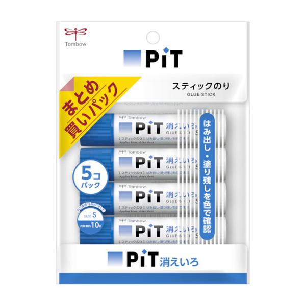 他サイト： トンボ鉛筆　スティックのり　消えいろピットS　5本パック　HCA-513　[M便 1/2]の商品画像