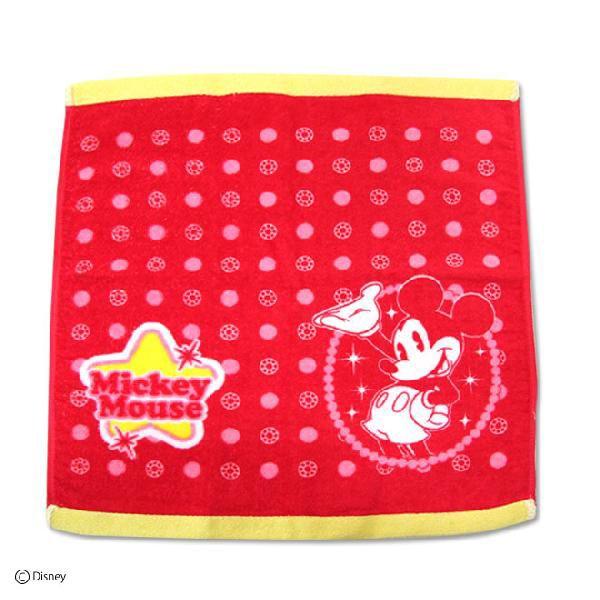 Disney（ディズニー） ミッキーマウス タオルハンカチ 赤 CF7