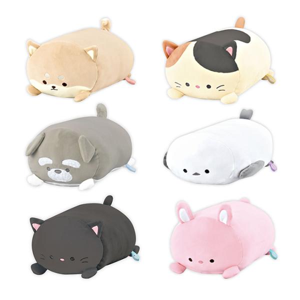 ふわふわもっちり素材のピロークッションが登場♪かわいいアニマル型で、枕やクッションとしても使えます◎思わず抱きしめたくなるかわいさで癒されます◎プレゼントにもオススメです♪【柄】・シバイヌ・ミケネコ・シュナウザー・シマエナガ・クロネコ・ウサ...