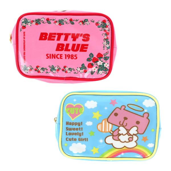 「ベティーズブルー」のステーショナリーグッズが登場♪2004年頃展開していた文具デザインやショッパー柄など、平成の女の子が好きだった懐かしいデザイン♪ラミネート加工が懐かしい生地感のポーチです。厚みもしっかりしているので小物を入れるのにピッ...