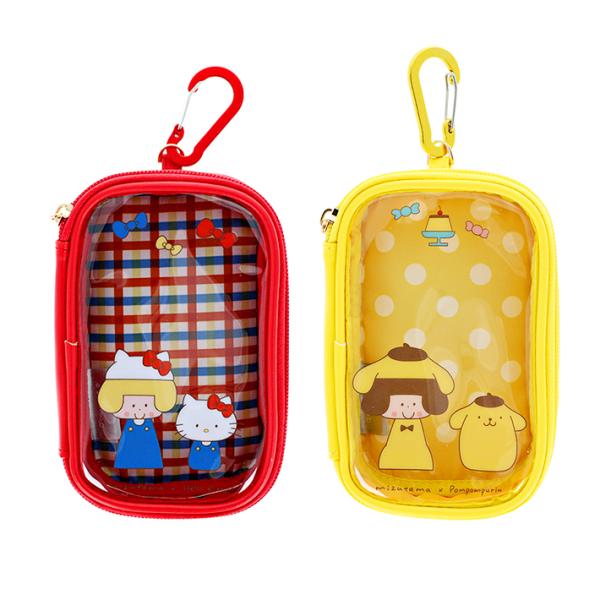 mizutama×サンリオキャラクターズ　カラビナ付きマルチケース　ハローキティ/ポムポムプリン柄　[M便 1/2]