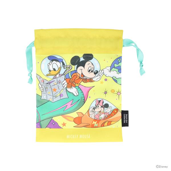 サンスター文具 ディズニー ミッキーマウス 巾着 レトロアート