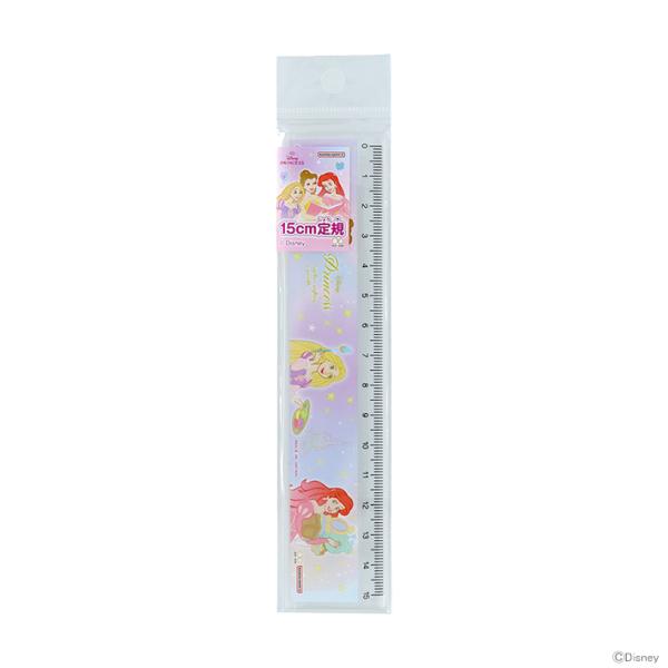 ディズニープリンセスからロマンティックなパステルグラデーションがかわいい新入学文具が登場！コンパクトなサイズで筆箱やペンケースにいれて持ち運びやすい15cmの直定規♪新学期・新入学の準備やプレゼントにもおすすめです◎【仕様】本体サイズ：約W...