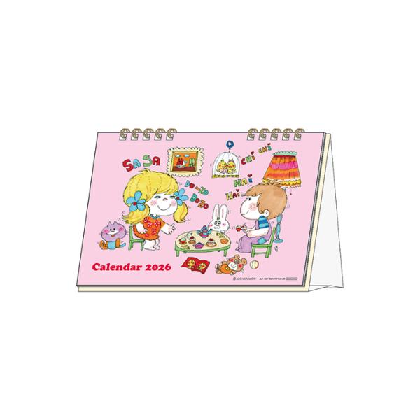 サンスター文具 水森亜土 2026年 デスクカレンダー 4901770799759 [M便