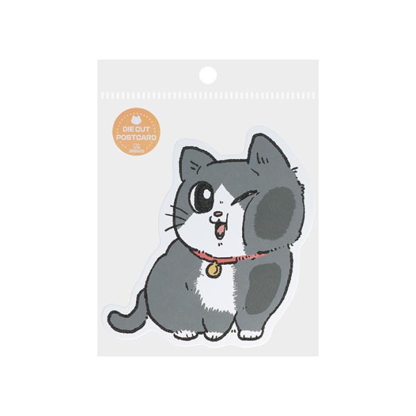 サンスター文具 ねこに転生したおじさん ダイカットポストカード