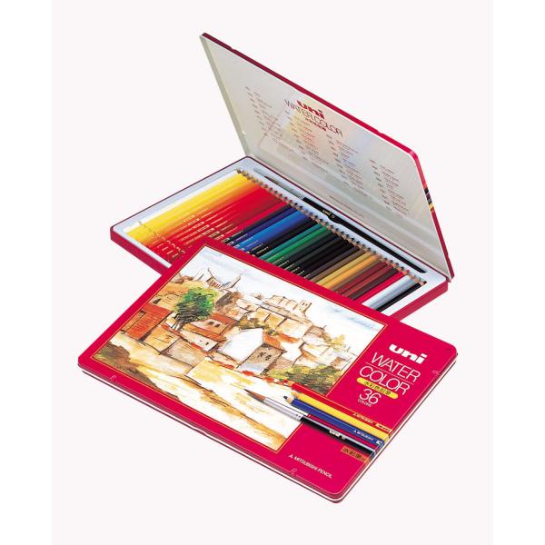 油絵絵の具＊水彩絵の具＊36色色鉛筆 三菱 水彩色鉛筆 36色 WATERCOLOR（ウォーターカラー） 386354