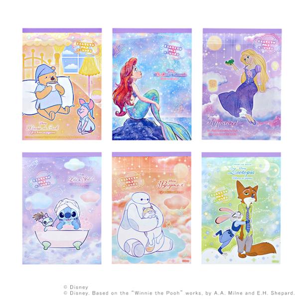 Disney（ディズニー） メモ A6 ゆめかわ！ おやすみタイム 6柄 [M便 1