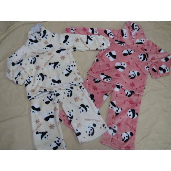 あったかいフリース上下のパジャマ110cm 120cm 130cm 140cm 150cm 160cm子供服　女の子　女子　部屋着　パジャマ　フリース　ガール　キッズ ジュニア　上下セット　あったかい　長袖　パンダ　110 120 130 ...