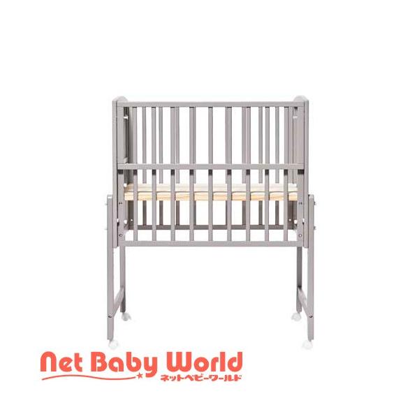 ノモック Wオープンハイタイプ ミニベビーベッド グレー ( 1台