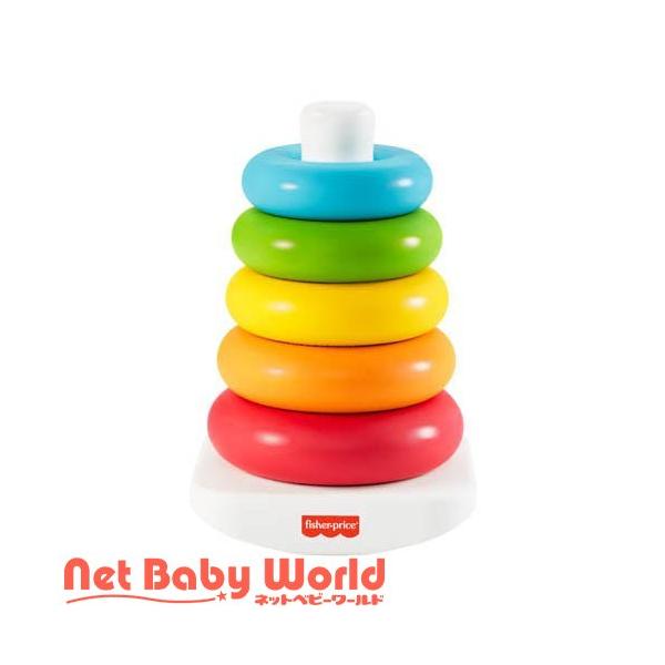 Fisher-Price Rock-a-Stack Ring Stacking Toy for Infants, Made with Plant-Based Materials