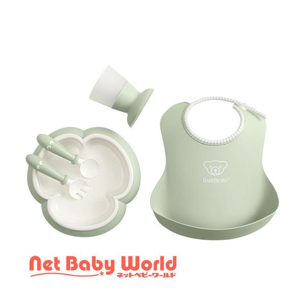 他サイト： ベビーディナーセット パウダーグリーン ( 1セット )/ ベビービョルン(BABY BJORN) ( お食事グッズ ベビー食器 )の商品画像