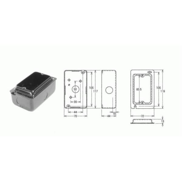 外山電気 SB4B ブラックスイッチボックス4個用 塗代カバー付き 外山電気 SB4B ブラックスイッチボックス4個用 塗代カバー付き