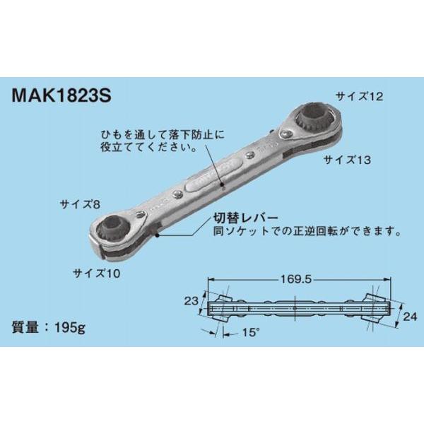 ネグロス Mak13s マックツール 首振りラチェットメガネレンチ 適合サイズ8 10 12 13 ネットde電材yahoo 店 通販 Yahoo ショッピング