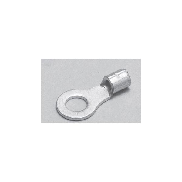 ニチフ R1.25-6 銅線用裸圧着端子(R形)丸形 穴径6.4mm 100個入