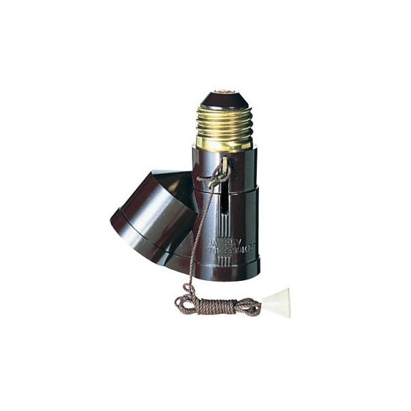 ■説明：電球差し込み口2コE26×2の分岐ソケットです。（OFF→主灯ON→副灯ON→（主灯ON）主灯OFF（副灯ON）→OFF）■サイズ：引紐長さ0.75m■適合：白熱電球、電球形蛍光灯、LED電球（2014年1月時点でのパナソニック製電...