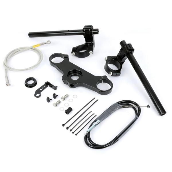 アクティブ ACTIVE バイク ハンドル セパハン＆トップブリッジセット