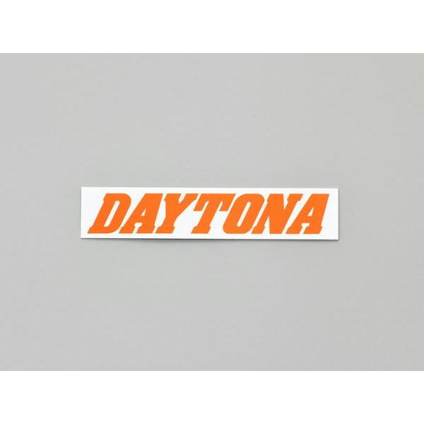 DAYTONA（デイトナ） DAYTONA DAYTONA 角ステッカー 白/オレンジ文字