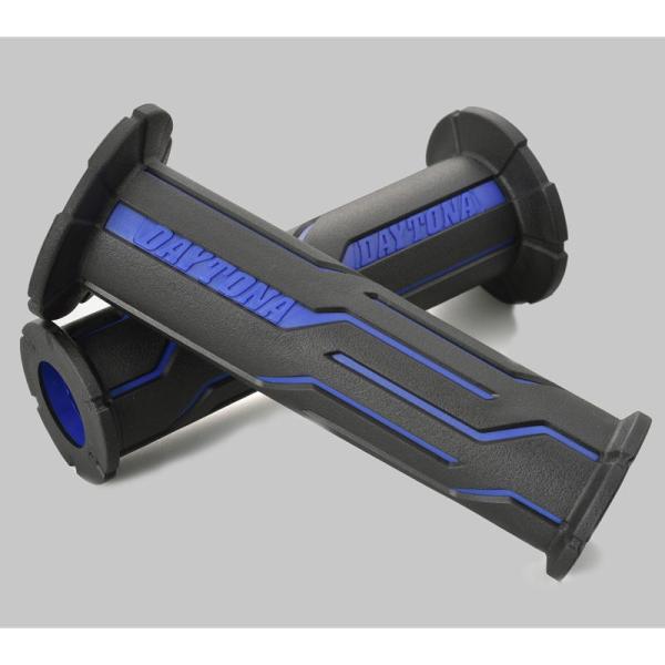 デイトナ DAYTONA バイク ハンドル GRIPPY GRIP GG-D-LINE 全長120mm ブラック×ブルー