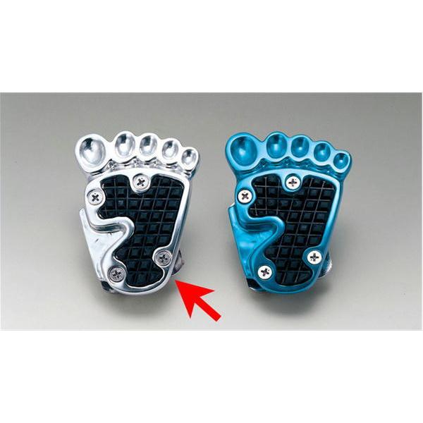 トラ KIJIMA（キジマ） ブレーキペダルカバー 足型デラックス クローム