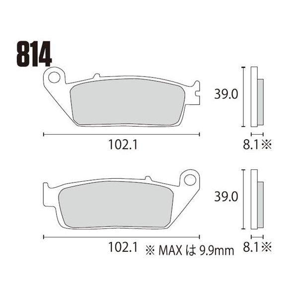 RK JAPAN ブレーキパッド 814MAX MEGA ALLOY X シンタードパッド