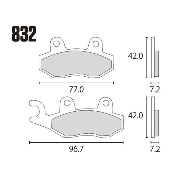RK JAPAN ブレーキパッド 832MAX MEGA ALLOY X シンタードパッド