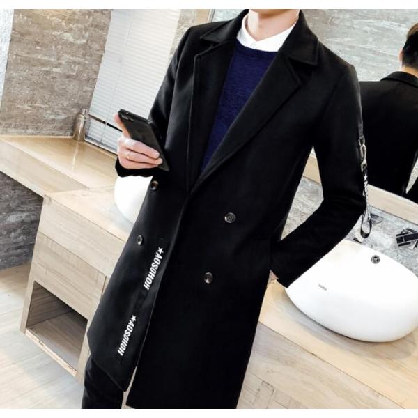 コート メンズ チェスターコート ウール ブラック ダークグレー コート アウター カジュアル シンプル オフィス ロングコート メンズファッション Buyee Buyee Japanese Proxy Service Buy From Japan Bot Online