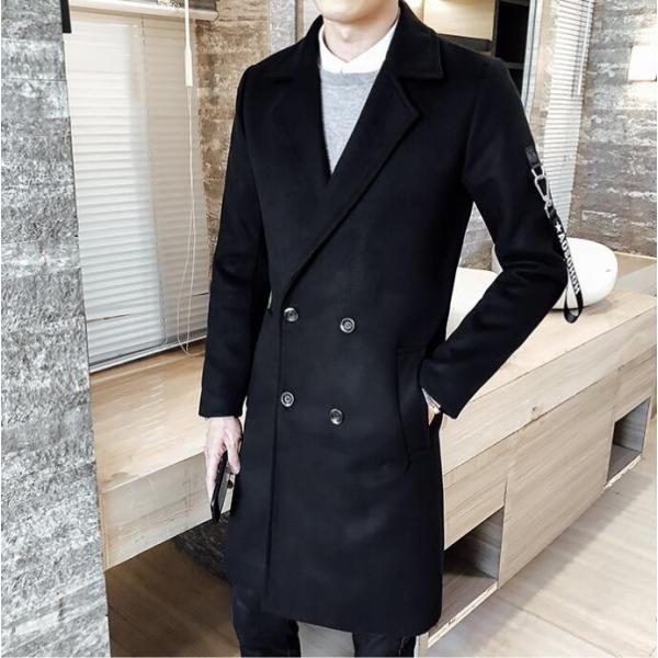 コート メンズ チェスターコート ウール ブラック ダークグレー コート アウター カジュアル シンプル オフィス ロングコート メンズファッション Buyee Buyee Japanese Proxy Service Buy From Japan Bot Online