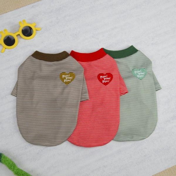 2026新作 犬 服 カットソー 小型犬 ドッグウェア 犬用 Tシャツ 中型犬 超小型犬 お散歩 アウトドア ペットウェア ボーダー柄 ストライプ 【a489】