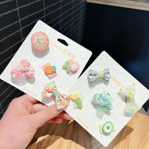 かわいい ヘアピン 5点セット 犬 クリップ おしゃれ ペット用品 アクセサリー ミニ ヘアピン 猫犬用 【g048】【送料無料】