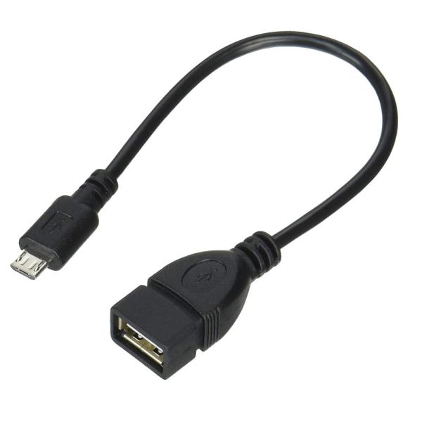 変換ケーブル microUSBホストケーブル microUSB・オス - USB A・メス 約20cm 変換名人 USB-MCH/CA20/6124/送料無料メール便