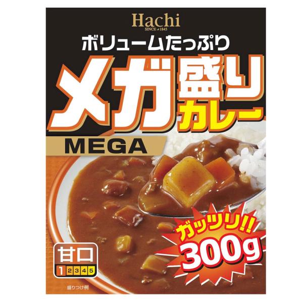 レトルトカレー メガ盛り 甘口 ハチ食品 ガッツリ！！300g/2597ｘ２食セット/卸/送料無料メール便