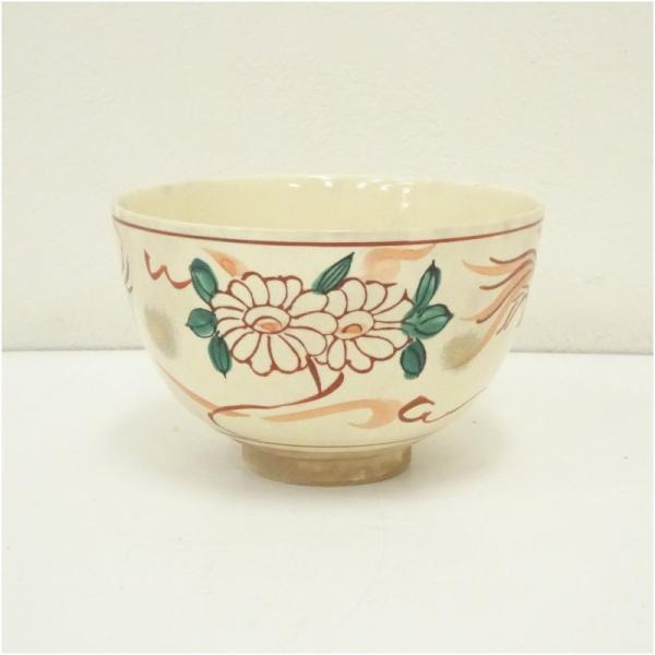 郷山造　安南手草花絵茶碗