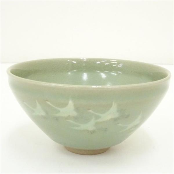 樹窯　川合正樹造　天目青磁茶碗