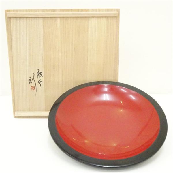 輪島塗 小西啓介造 沈金飛花之盛器（共箱）