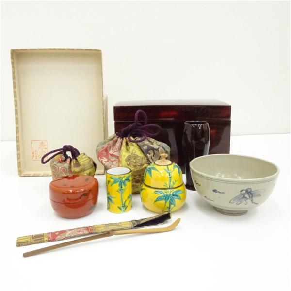 塗師 川瀬表完造 溜塗茶箱セット（箱付） : 茶道具と掛軸の
