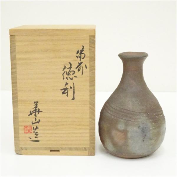 備前焼　松田華山造　徳利（共箱）