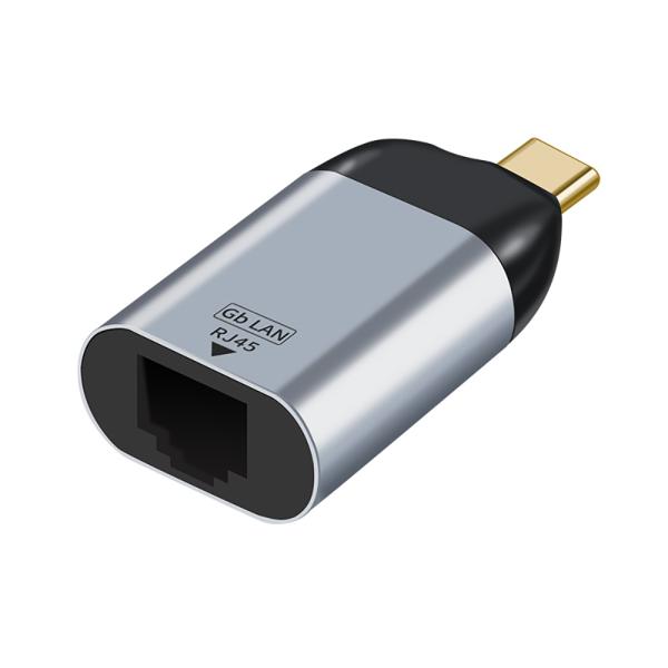 Type-C to RJ45 変換アダプター 変換コネクタ ミラースクリーン ミラーリングアダプター テレビ大画面でスマホゲームプレイ 1000Mbps高速データ通信