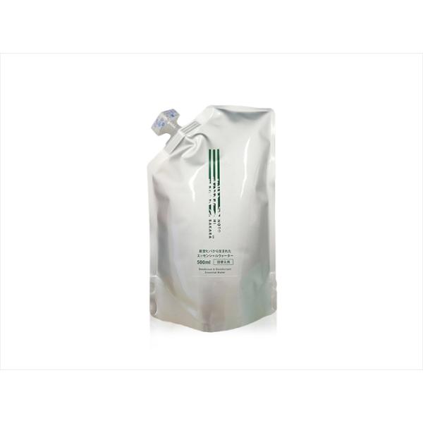 【頑張ろう能登！応援商品】能登ヒバの木 エッセンシャルウォーター 500ml 詰替え用 （北海道・沖縄・離島は配送不可）