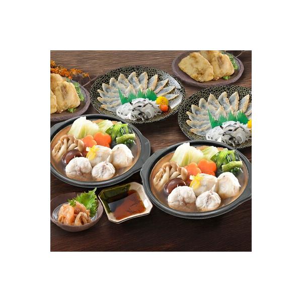 「関とら本店」ふくたたき刺身とふく個食鍋セット （真ふぐ寄せ鍋300g×2、真ふぐたたき刺身20g×2、とらふぐ皮20g×2、ふぐ唐揚げ80g×2、とらふぐ塩辛60g×2）原産国／製造国 日本総個数 1賞味期限 製造日より冷凍で90日(最低...