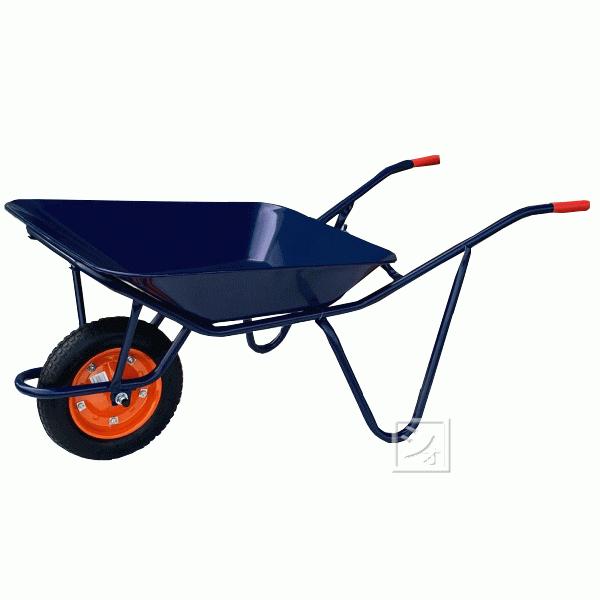 法人配送限定） スチール一輪車 （浅型 2才） 空気入りタイヤ