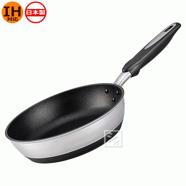 ★新品送料込★北陸アルミEGGFORMフライパン24cm蓋付きIH対応お買得 北陸アルミニウム IHハイキャストプレミアム フライパン 24cm