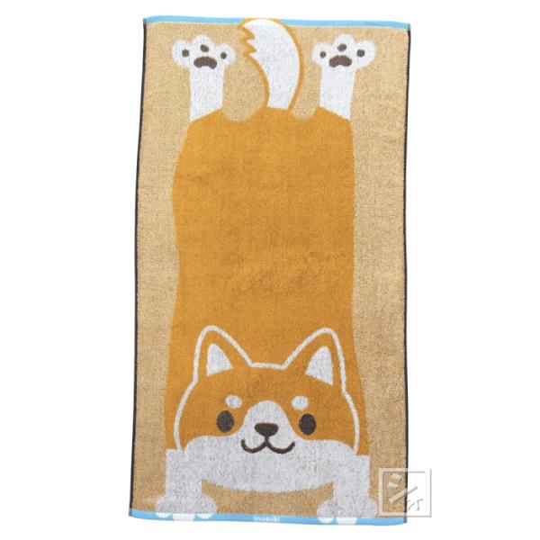 お風呂上りやお子様のお昼寝タイムにもおすすめです。吸水性の高いパイル生地になっています。犬好きはもちろん、小さなお子様にも喜んでもらえるタオルです。■材質　綿100％■サイズ　60×110cm■柄　犬（柴犬）　※掲載画像の色は、パソコン・ス...