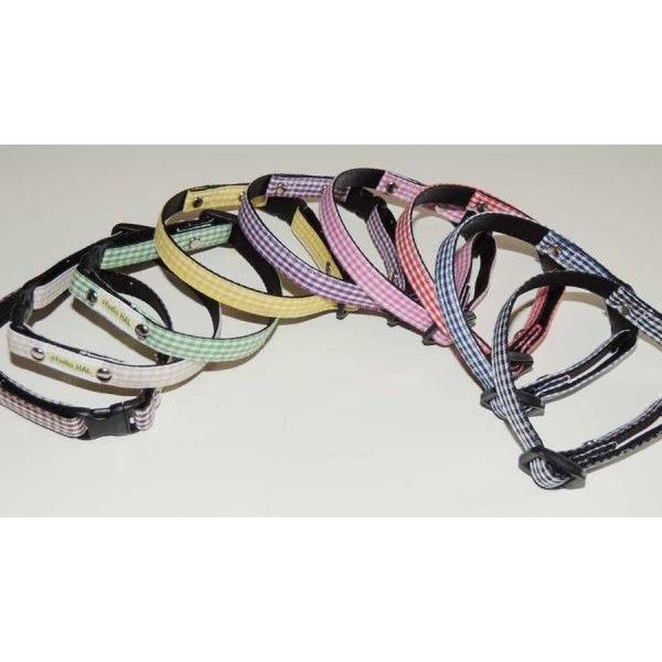 チェック柄色々選べる犬（ワン）ちゃん用ＩＤチョーカーわんちゃんのお名前と、飼い主さんの連絡先電話番号をプリントいたします。※お名前・連絡先の後にご希望のワンポイントをプリントいたします。首輪の色に合わせてお好きな文字色とアジャスターをご指定...