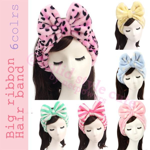 ビッグリボン 付 ヘアターバン 全6色 ヘアバンド 洗顔 ヘアーバンド レディース ジュニア キッズ もこもこ Ssc006mfs 4kids Factory Yahoo 店 通販 Yahoo ショッピング