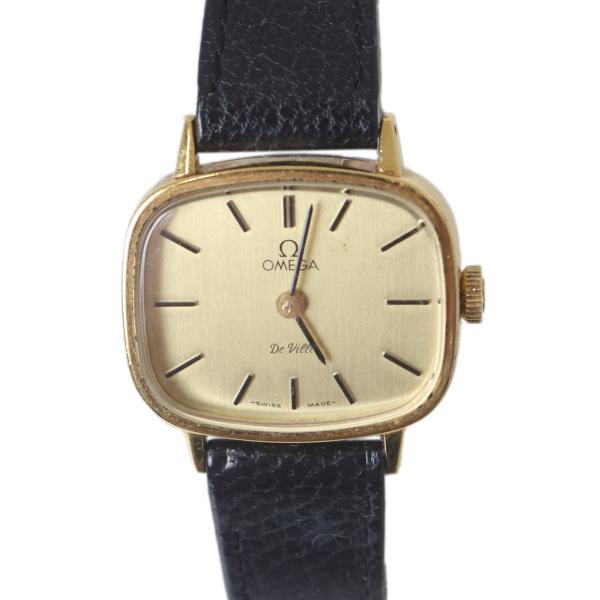 A*2様 （K03-56）OMEGA De Ville ゴールド スクエア 腕時 OMEGA（オメガ） De Ville デヴィル 横長スクエア 腕時計 手巻き
