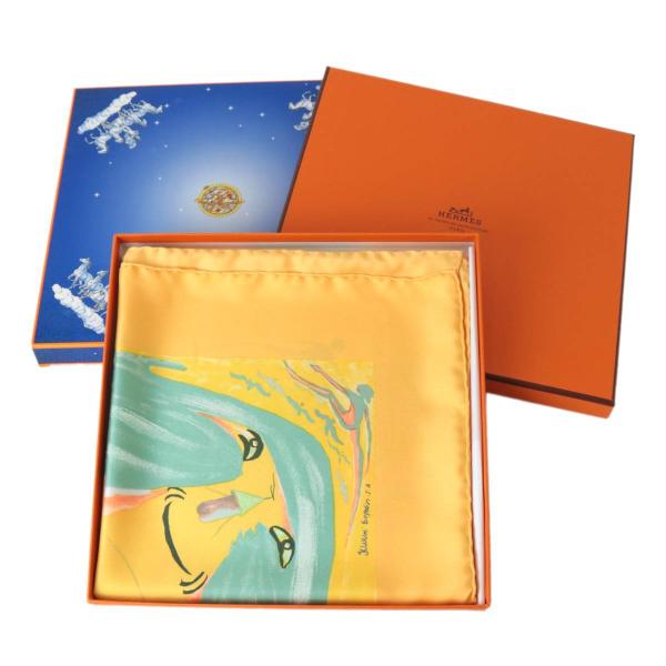 HERMES HERMES/エルメス カレ90 三千年紀の微笑 スカーフ 箱付き HERMES HERMES/エルメス カレ90 三千年紀の微笑 スカーフ 箱付き