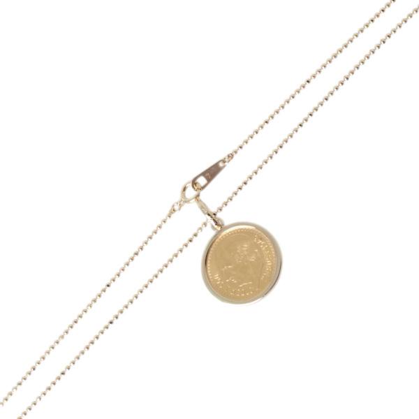 K21.6 K18 メキシコ ペソ 金貨 ネックレス 総重量4.8g チェーン長さ38cm