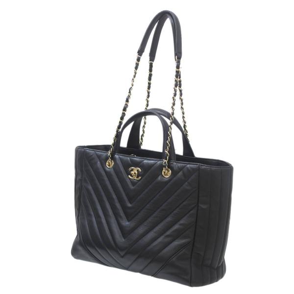美品◆ CHANEL シャネル トートバッグ Vステッチ レザー シリアル有 CHANEL CHANEL/シャネル Vステッチ 2way スモールショッピングトート